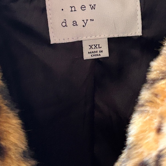 Target faux fur coat jacket leopard cheetah A New Day XXL - Picture 5 of 13